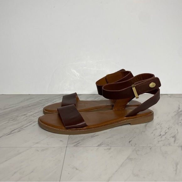 Franco Sarto Kimbra Brown Leather Ankle Strap Sandal 6 1/2 M - Picture 14 of 14